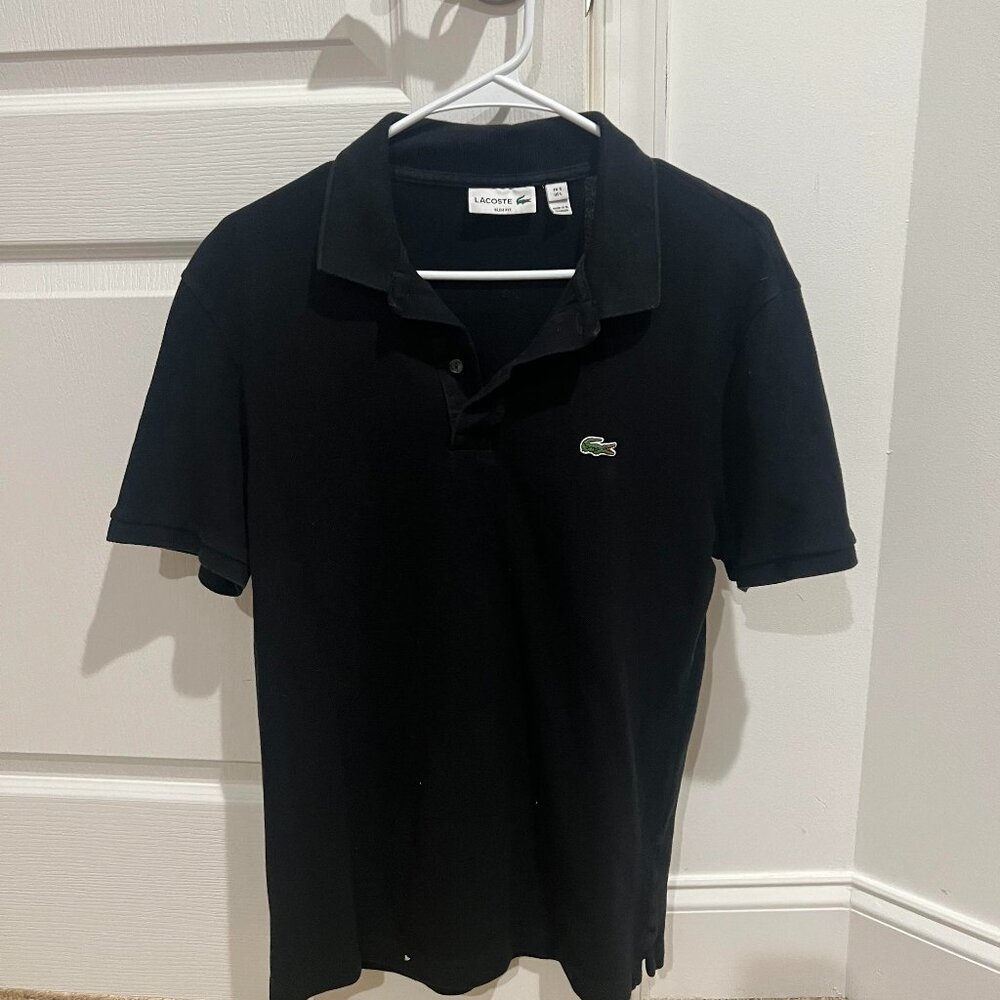 Lacoste Black Large Slim Fit Polo